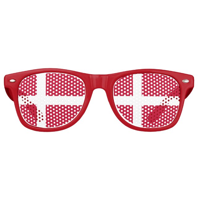 Dänemark Flaggen-Party Shades-Sonnenbrille Partybrille (Vorderseite)