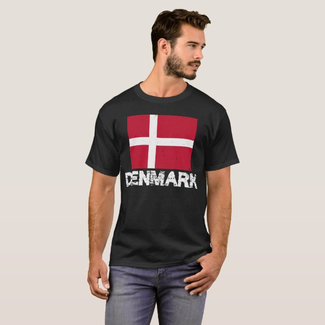 Dänemark-Flaggen-T - Shirt für Männer und Frauen (Vorne ganz)