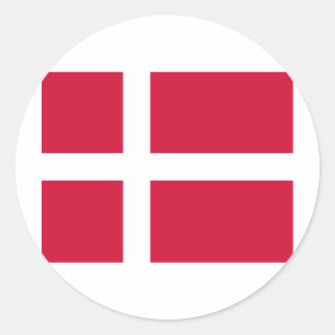 Dänemark Flaggendesign Runder Aufkleber