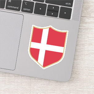 Dänemark Flaggenemblem Patriotic Travel Aufkleber