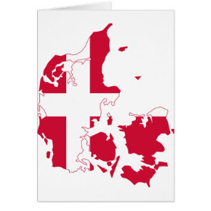 Dänemark-Flaggenkarte DK