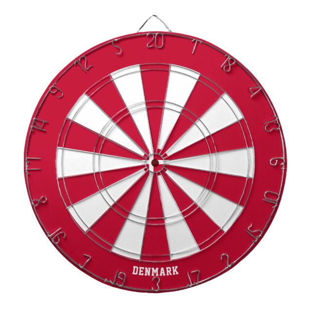 Dänemark Flaggenpatrons Bullseye Dartscheibe (vorne)