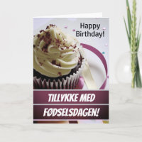 Dänemark Fødselsdagskort Danish Happy Birthday