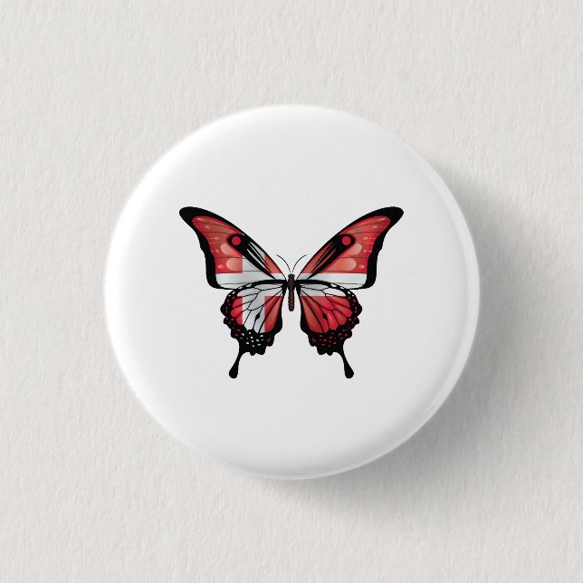 Dänemark Frack-Schmetterlingsflaggenaufkleber Button (Vorderseite)