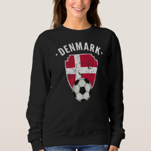 Dänemark Fußball Dänemark Flagge Fußball Dänemark  Sweatshirt