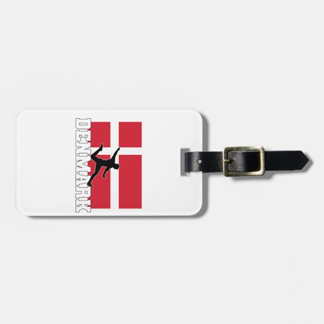 Dänemark Fußball-Nationalmannschaft Gepäckanhänger (Vorderseite horizontal)