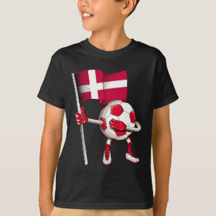 Dänemark Fußballtrikot Dänische Flagge Footll Dab  T-Shirt