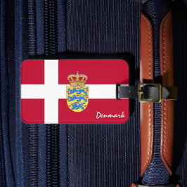 Dänemark Gepäckmarken, patriotische dänische Flagg Gepäckanhänger