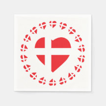 DÄNEMARK HEART SHAPE FLAG