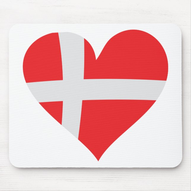 Dänemark-Herzikone Mousepad (Vorne)