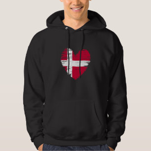 Dänemark Herzliche dänische Flagge Dänemark Preis Hoodie