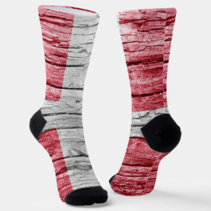 Dänemark Holzflagge Socken