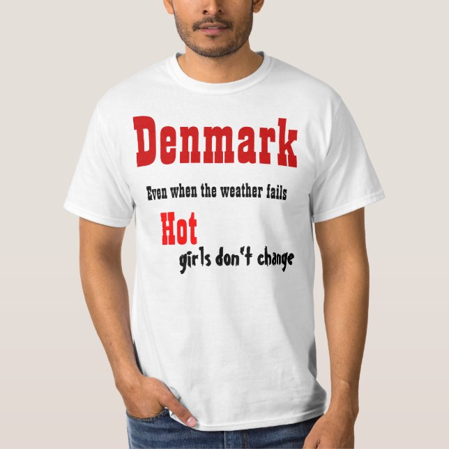 Dänemark Hot Girl T - Shirt (Vorderseite)