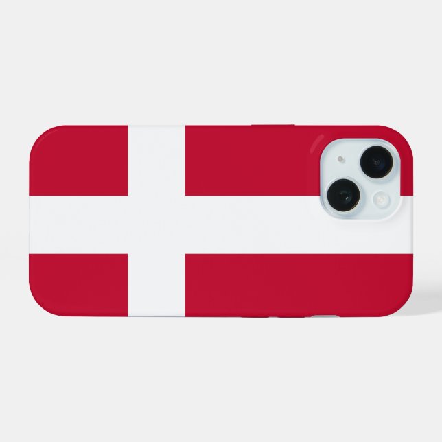 Dänemark iPhone 15 Hülle (Rückseite (Horizontal))