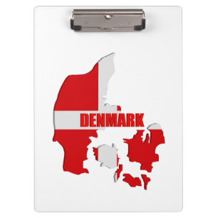 Dänemark-Karte Klemmbrett