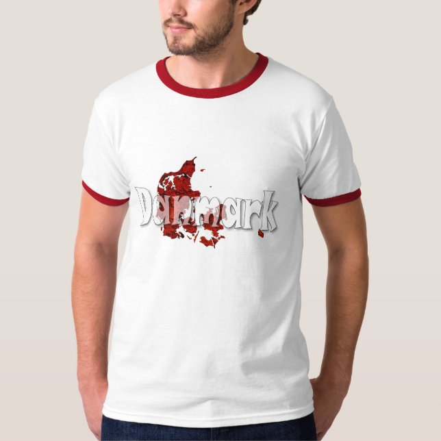 Dänemark-Karte T-Shirt (Vorderseite)