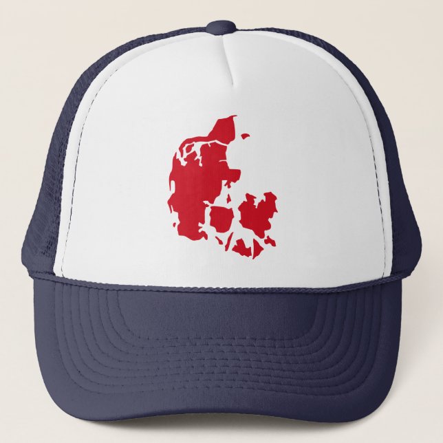 Dänemark-Karte Truckerkappe (Vorderseite)