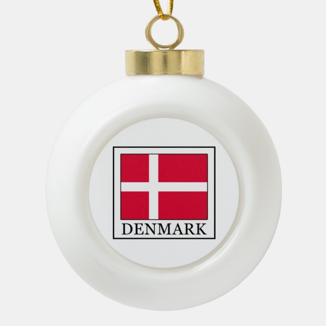 Dänemark Keramik Kugel-Ornament (Vorderseite)