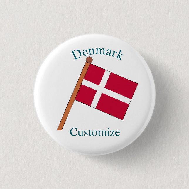 Dänemark Landesflagge Thunder_Cove Button (Vorderseite)