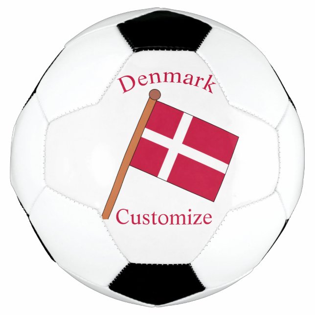 Dänemark Landesflagge Thunder_Cove Fußball (Vorderseite)