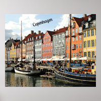 Dänemark, Landschaftlicher Kanal in Kopenhagen