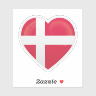 Dänemark Liebe Flagge Aufkleber