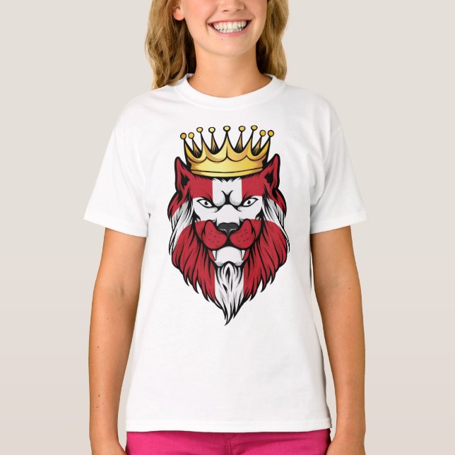 Dänemark Lion King Flag T-Shirt (Vorderseite)