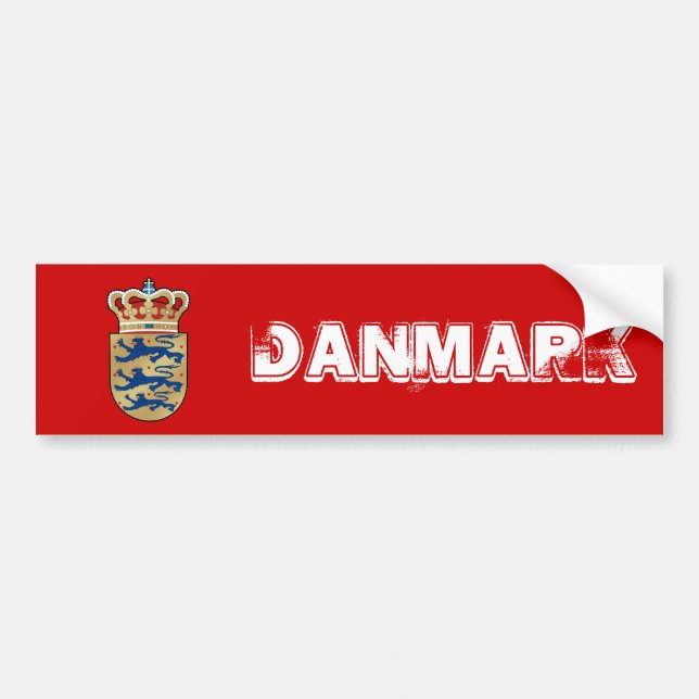 Dänemark Logo Abzeichen Wappen königliches Wappen Autoaufkleber (Vorne)