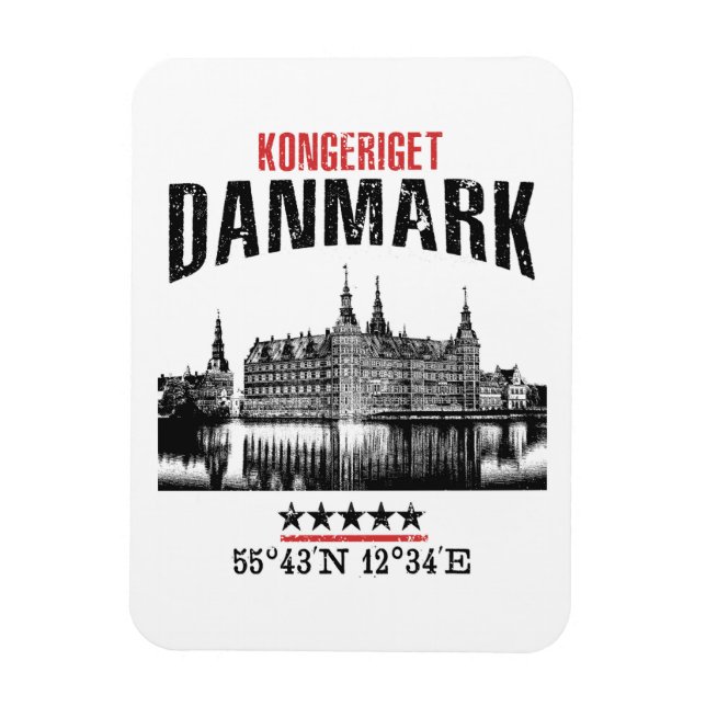 Dänemark Magnet (Vertikal)