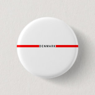 Dänemark - minimalistische Flagge Button