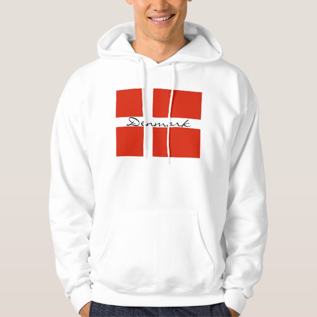 Dänemark mit Dannebrog Hoodie (Vorderseite)