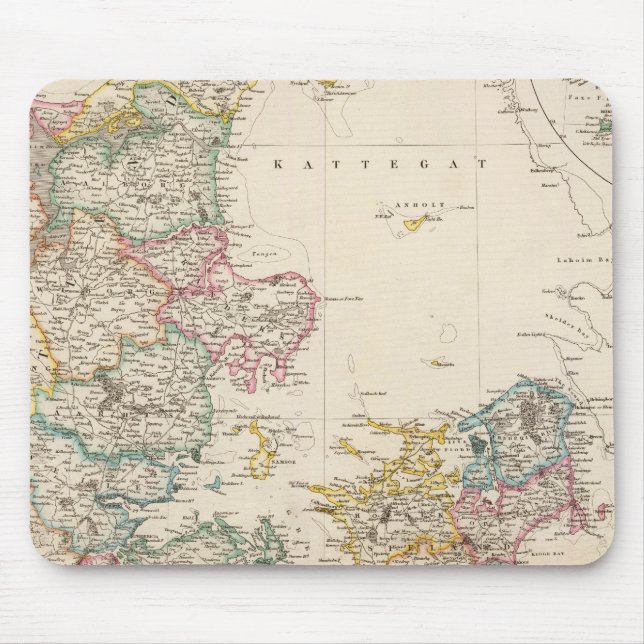 Dänemark mit Einfahrkarte von Island Mousepad (Vorne)
