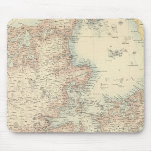 Dänemark mit Schleswig und Holstein Mousepad