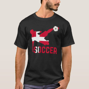 Dänemark National Soccer Soccer Denmark Flag Foota T-Shirt
