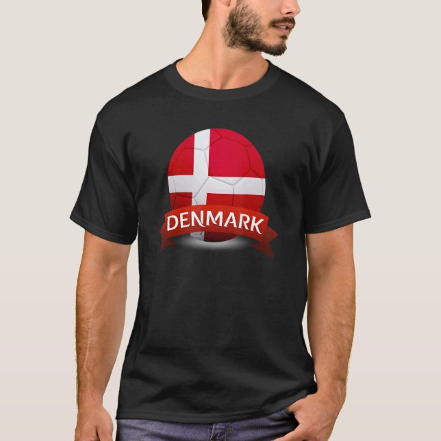 Dänemark National Team World Football Fußball Fußb T-Shirt (Vorderseite)