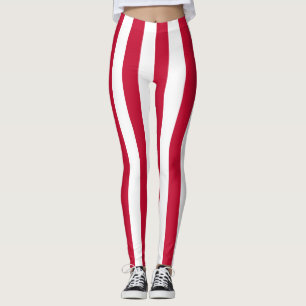 Dänemark Nationale Flaggenfarben vertikal gestreif Leggings