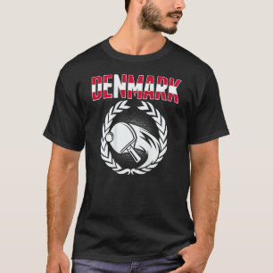 Dänemark Ping Pong Stolze dänische Tischtennis-Un T-Shirt