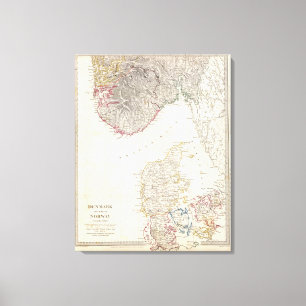 Dänemark, Punkt Norwegen Leinwanddruck