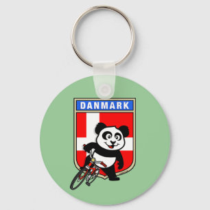 Dänemark Radfahren Panda Schlüsselanhänger