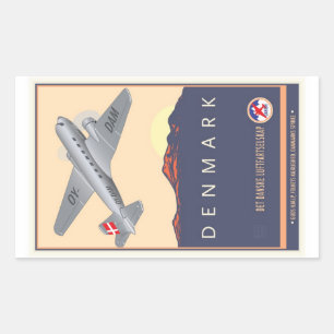 Dänemark Rechteckiger Aufkleber