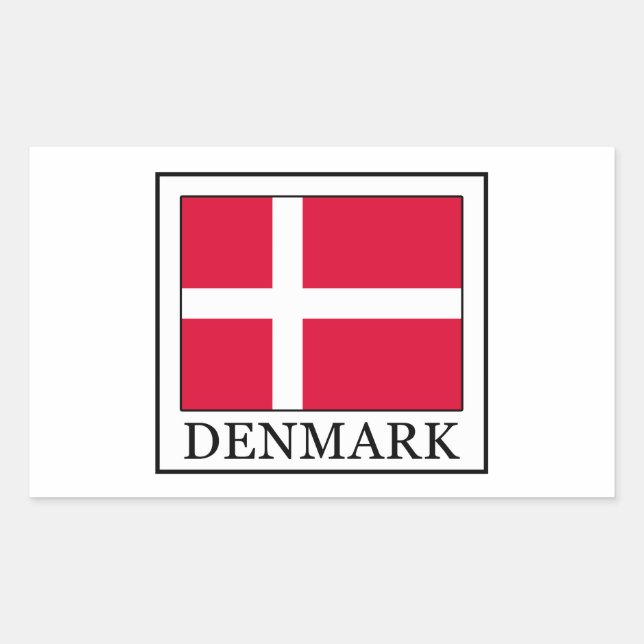 Dänemark Rechteckiger Aufkleber (Vorderseite)