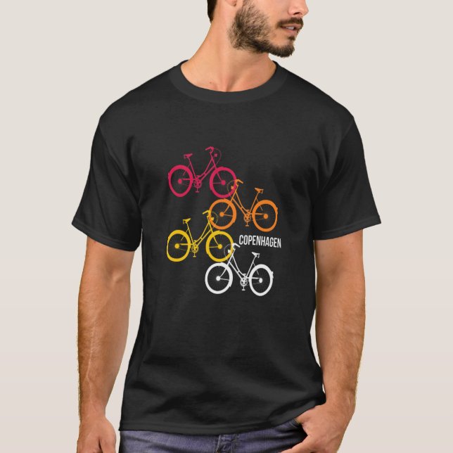 Dänemark Reise Copenhagen Bike Souvenir T-Shirt (Vorderseite)