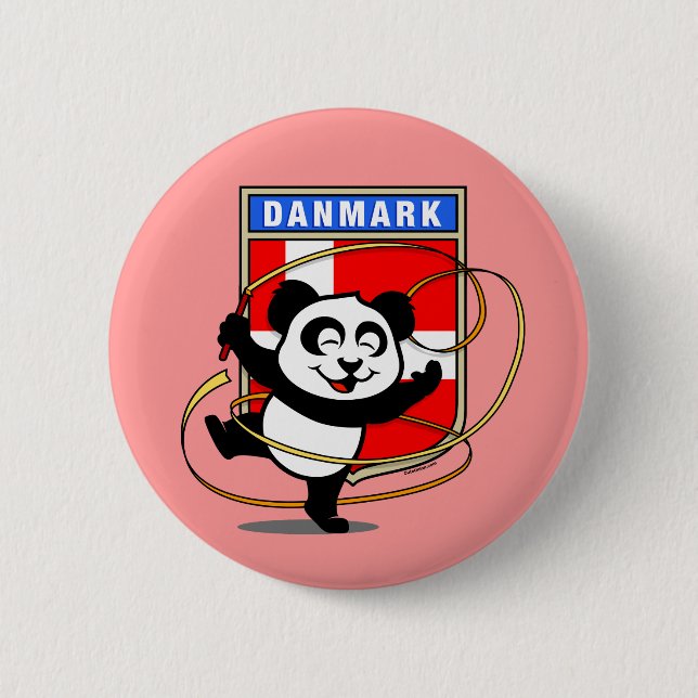 Dänemark Rhythmic Gymnastics Panda Button (Vorderseite)