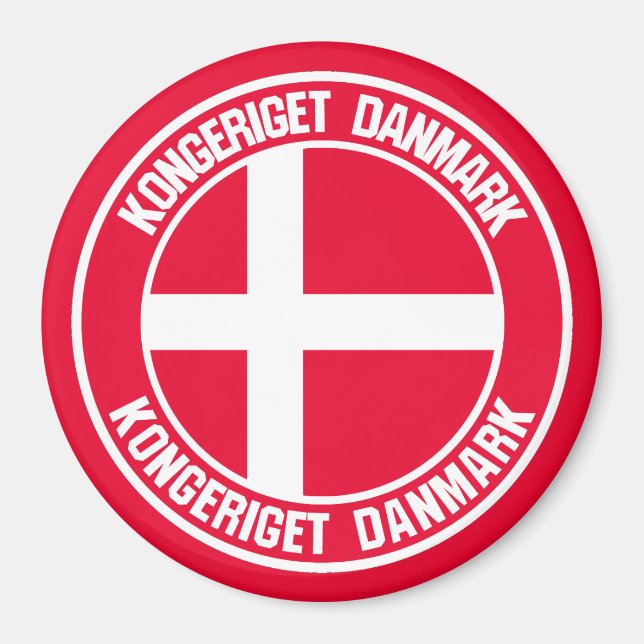 Dänemark Runde Emblem Magnet (Vorne)