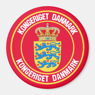 Dänemark Runde Emblem Magnet