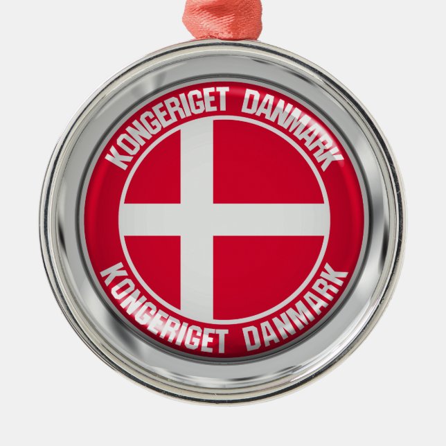 Dänemark Runde Emblem Ornament Aus Metall (Vorne)