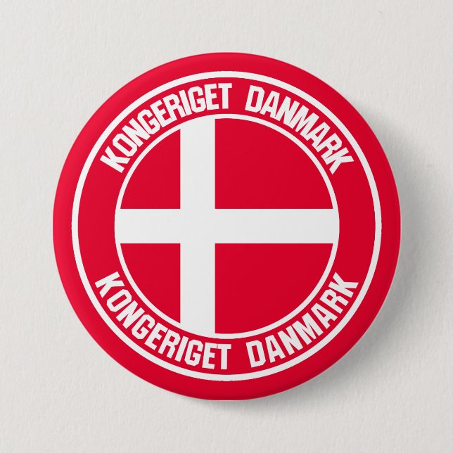 Dänemark-Rundes Emblem Button (Vorderseite)