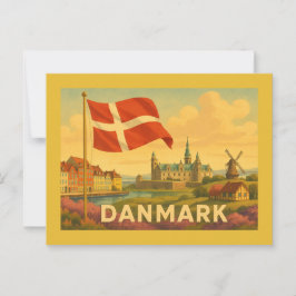 Dänemark Schloss Windmühle Postkarte