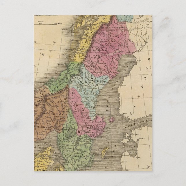 Dänemark, Schweden, Norwegen Postkarte (Vorderseite)