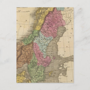 Dänemark, Schweden, Norwegen Postkarte